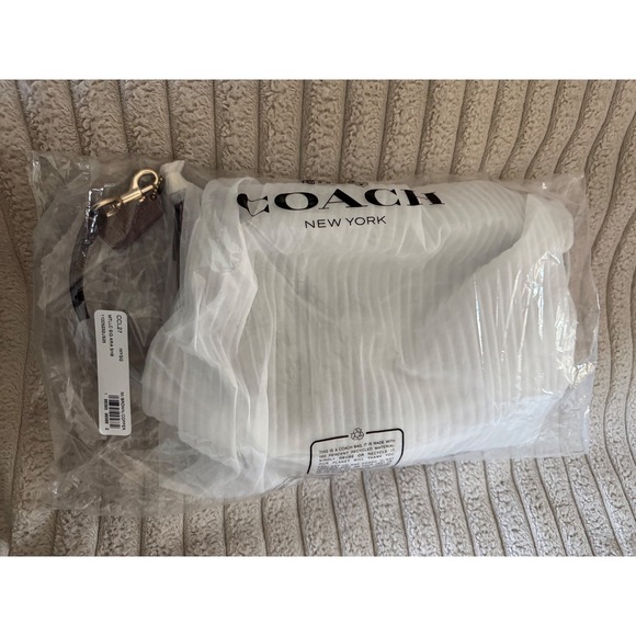 Coach Aria Shoulder Bag Metallic Signature Copper Canvas Leather Hobo CCL27 NEW - Picture 9 of 12